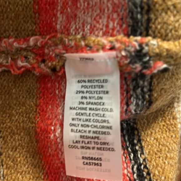 BP Black Marl Stripe Slouched Cropped Front Button Cardigan Size 1X NWT - Picture 11 of 11